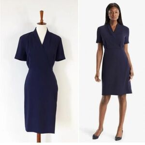 MM Lafleur Dark Blue Midi Dress